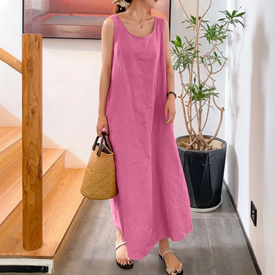 Norvielle Damen Ärmelloses Kleid Stilvoll