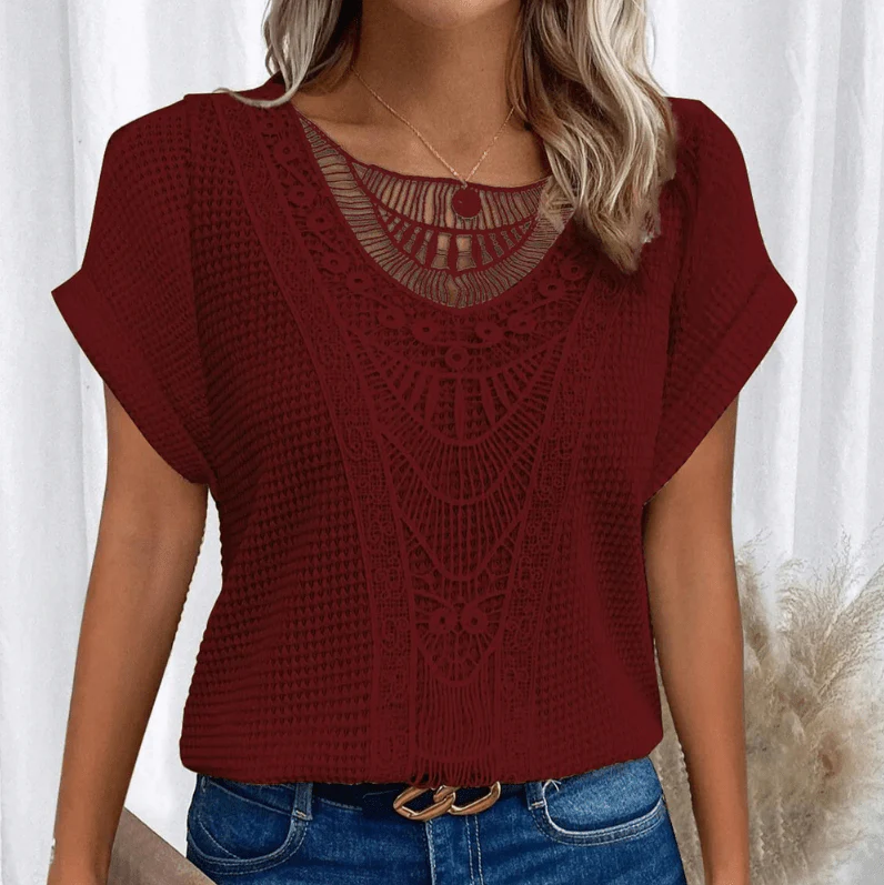 Damen Bluse Leicht Luftig Weiß