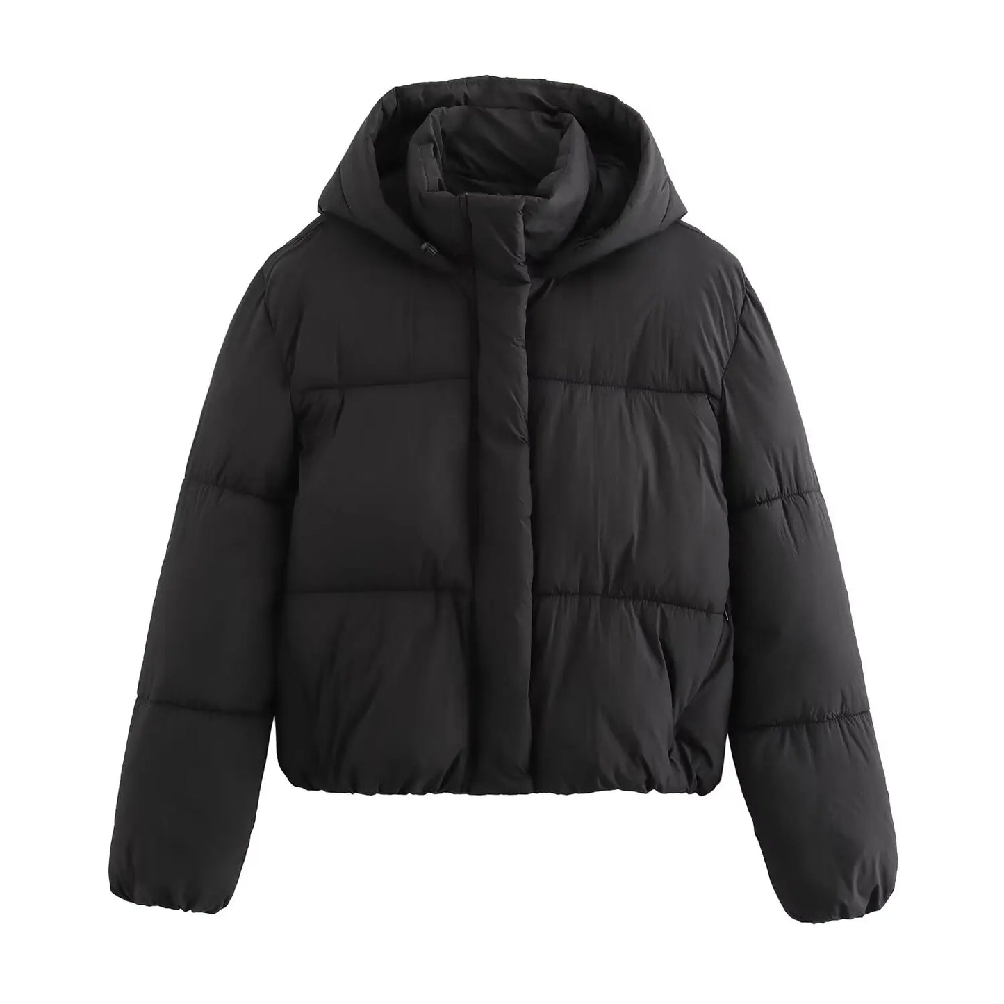Damen Pufferjacke mit Kapuze Warm Stepp-Design