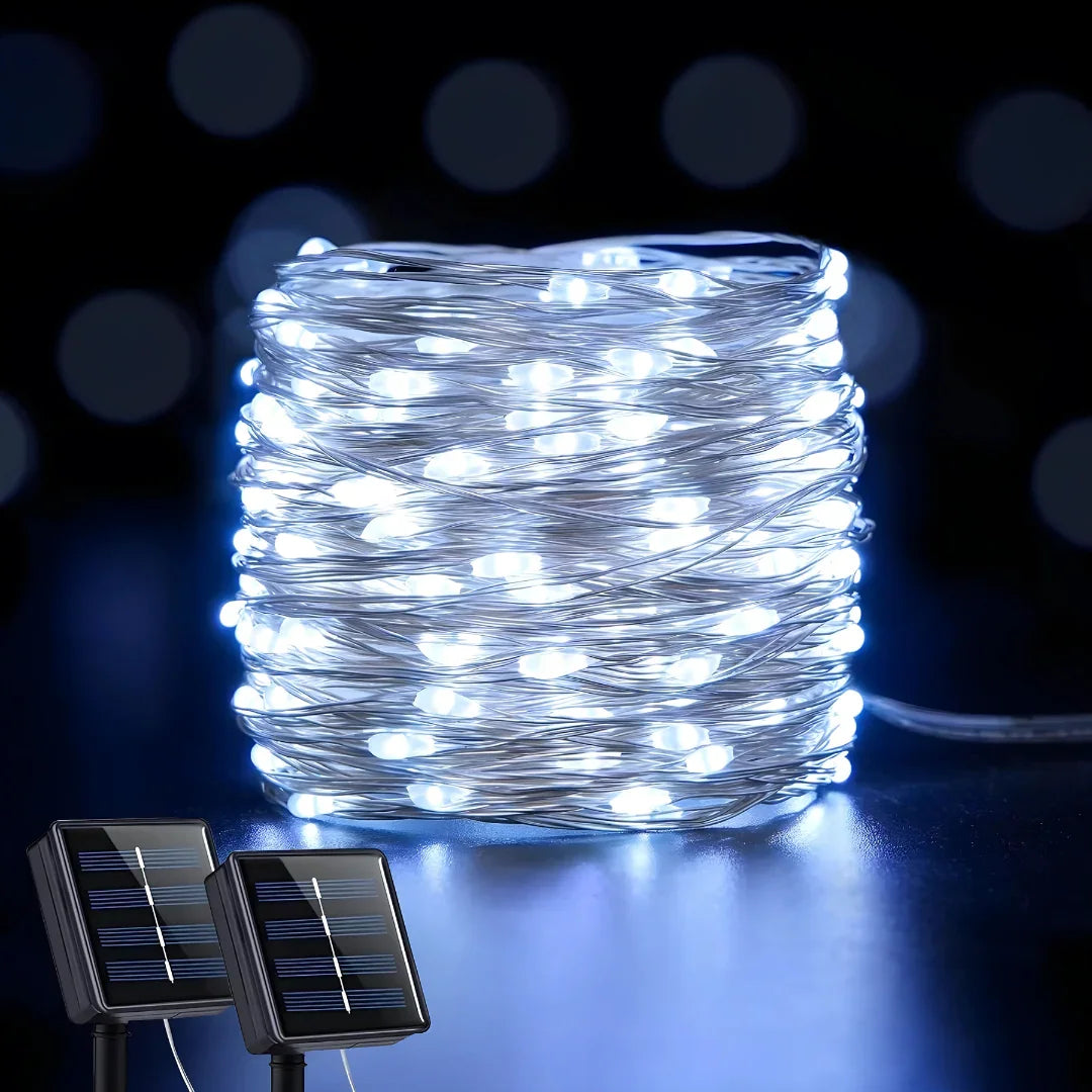 Weihnachtsbeleuchtung Solar Lichterkette Außen