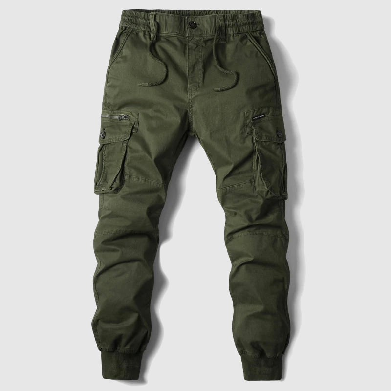 Herren Cargo Joggerhose Mit Taschen Beige