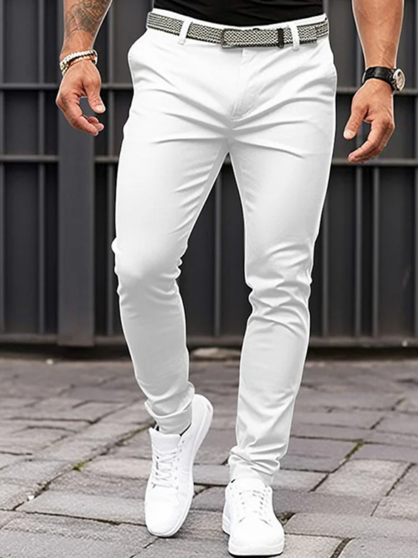 Männer Sommerhose Taillierte Passform Beige