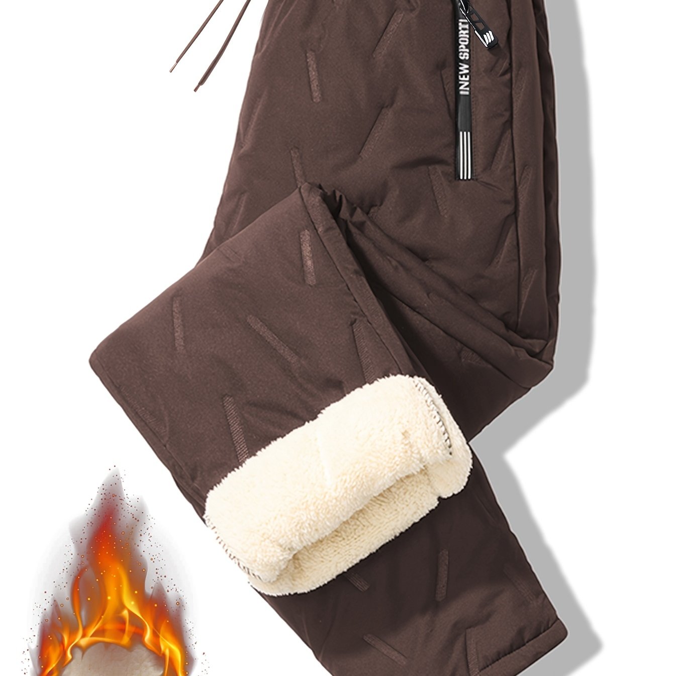Herren Thermohose Winddicht Wasserabweisend Vollständig Länge