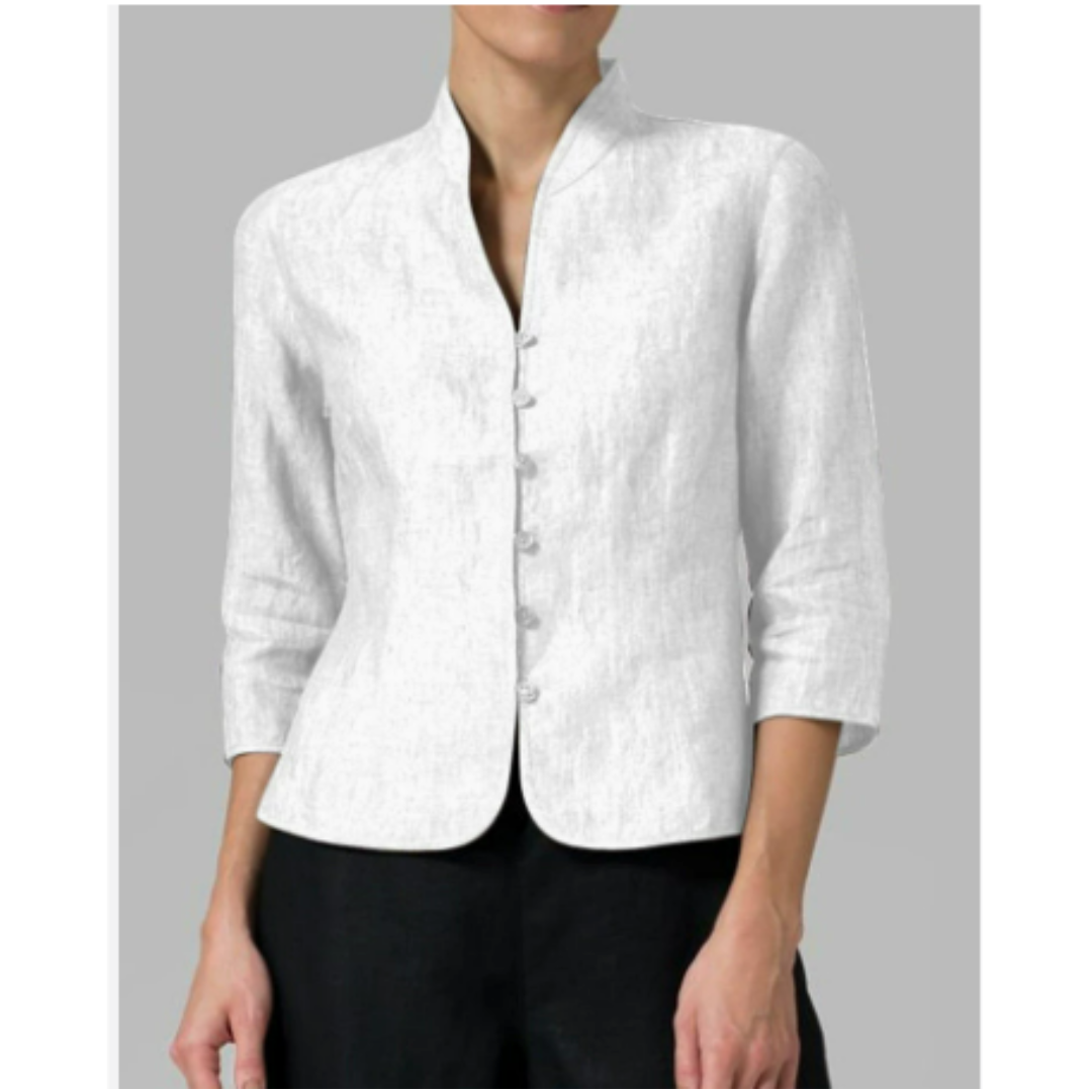Damen Bluse Hochkragen Qualität