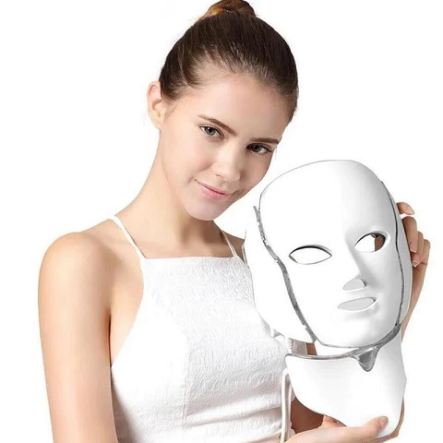 LED Gesichtsmaske 7 Farben Photon Lichttherapie für Gesicht und Hals