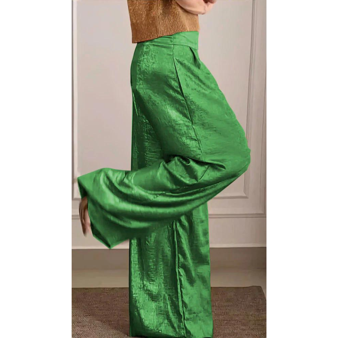 Damen Zweiteiler V-Ausschnitt Hose Set