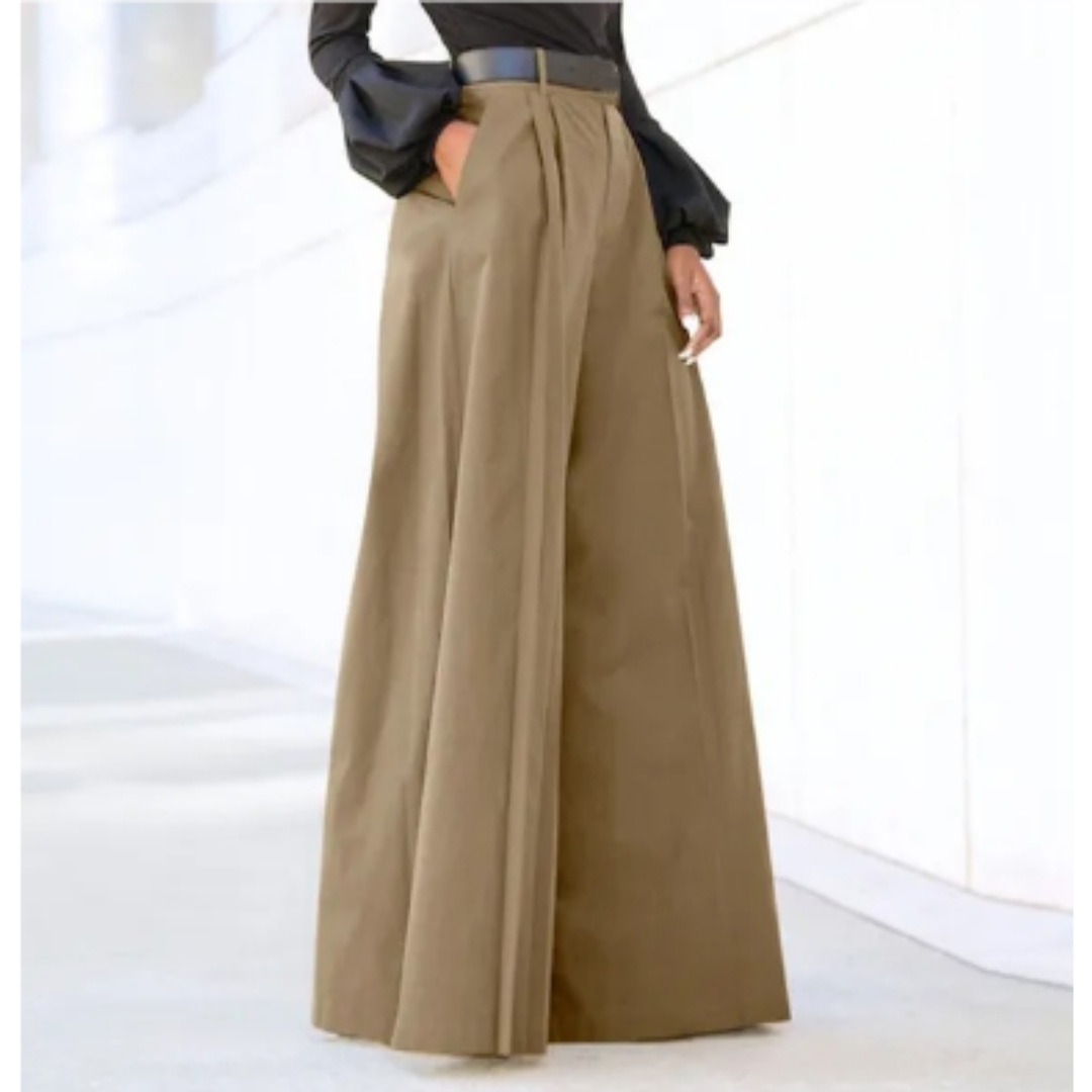 Damen Palazzohose Weites Bein