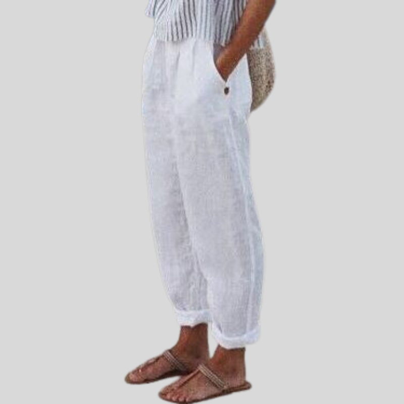 Leichte Damen-Hose Mit Seitentaschen