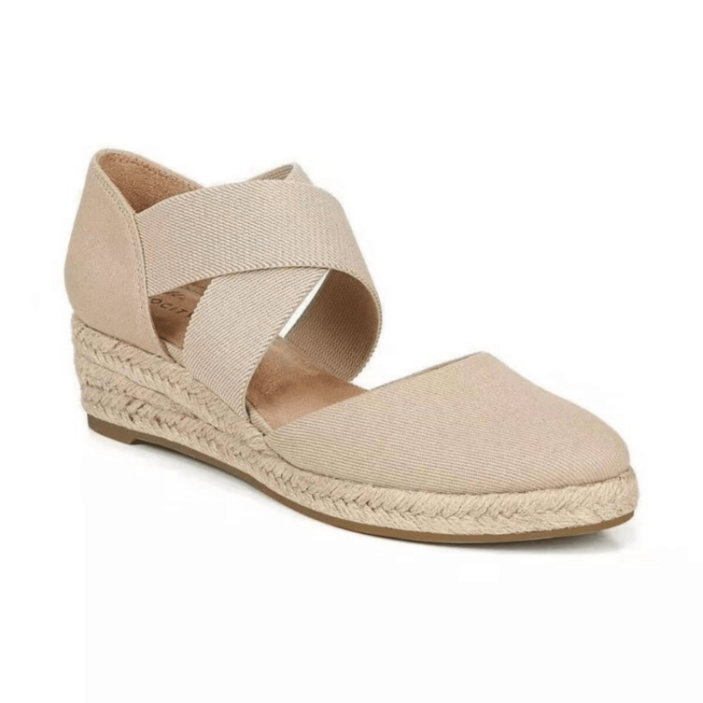 Norvielle Damen Espadrille Keilsohle Geflochtenes Seil Beige