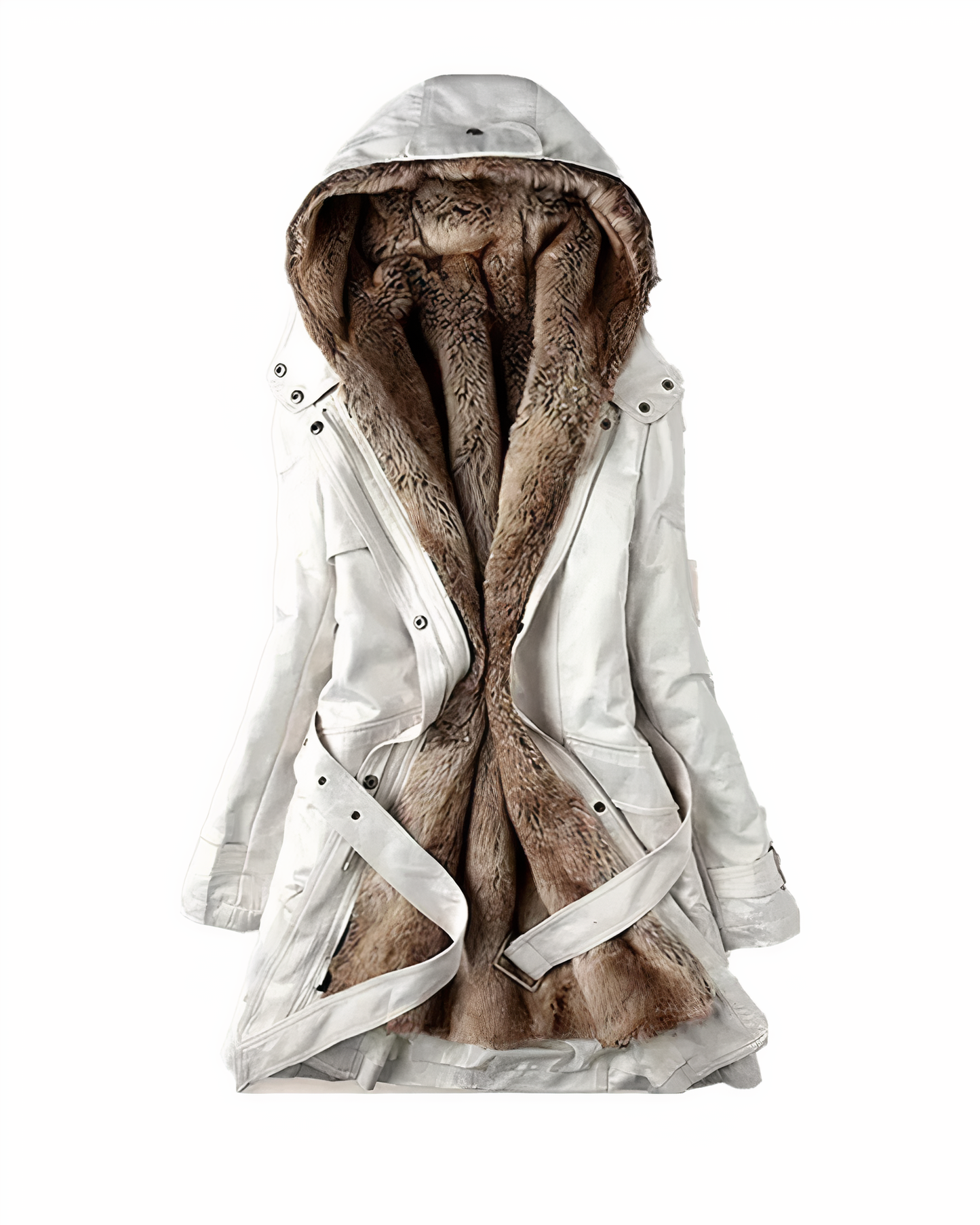 Damen Langer Parka mit Kapuze Gefüttert