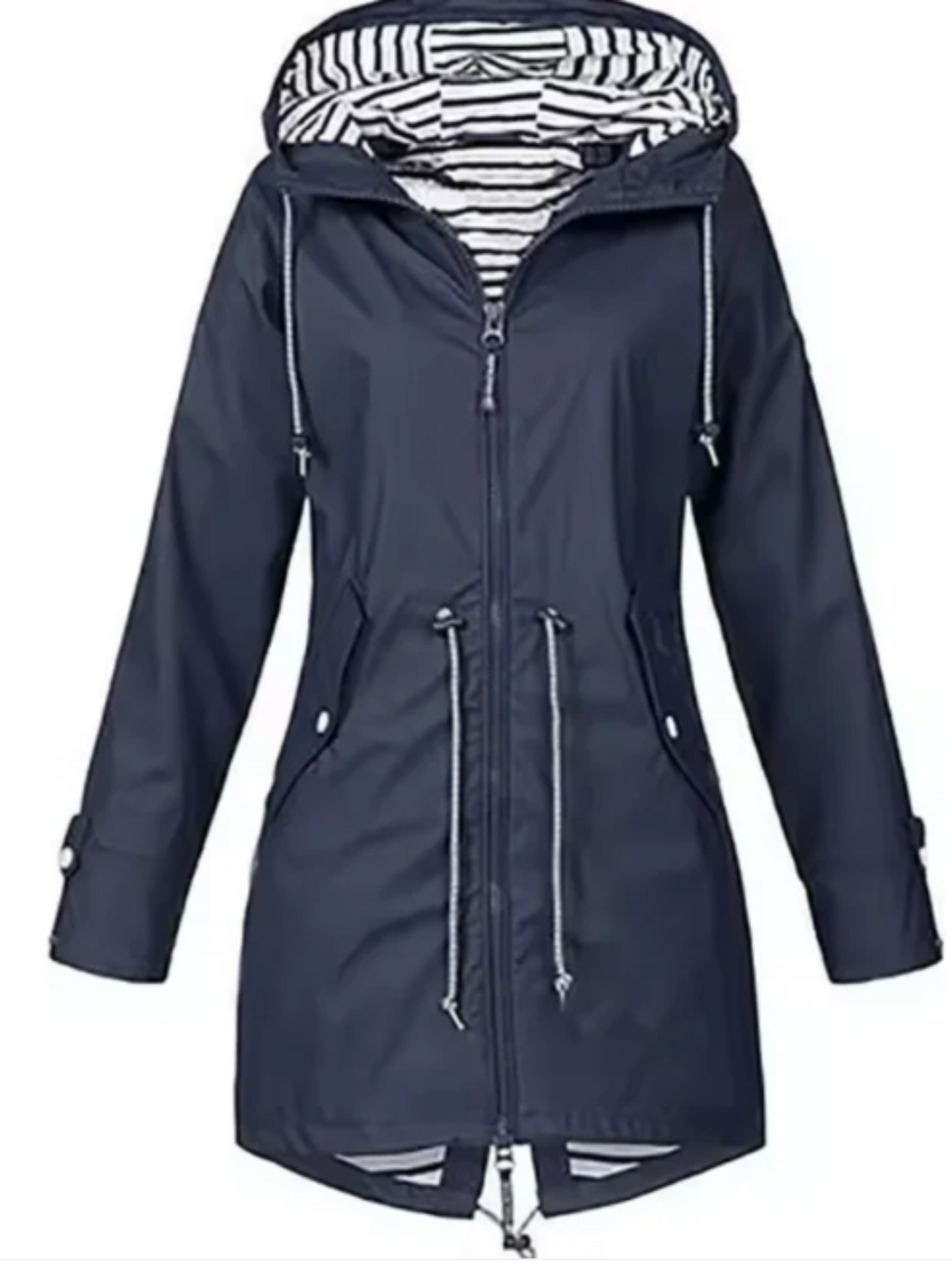 Wasserfeste Damenjacke Mit Kapuze Feminin