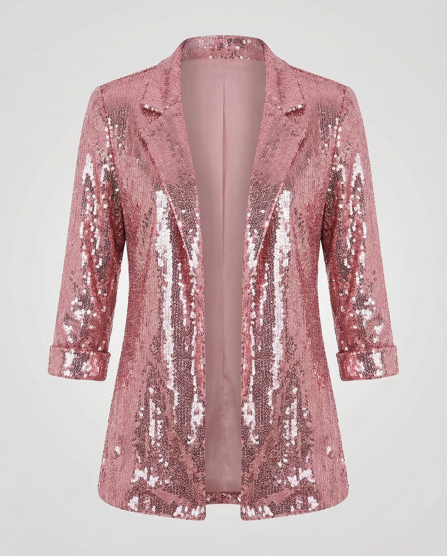 Damen Pailletten Blazer Elegantes Design
