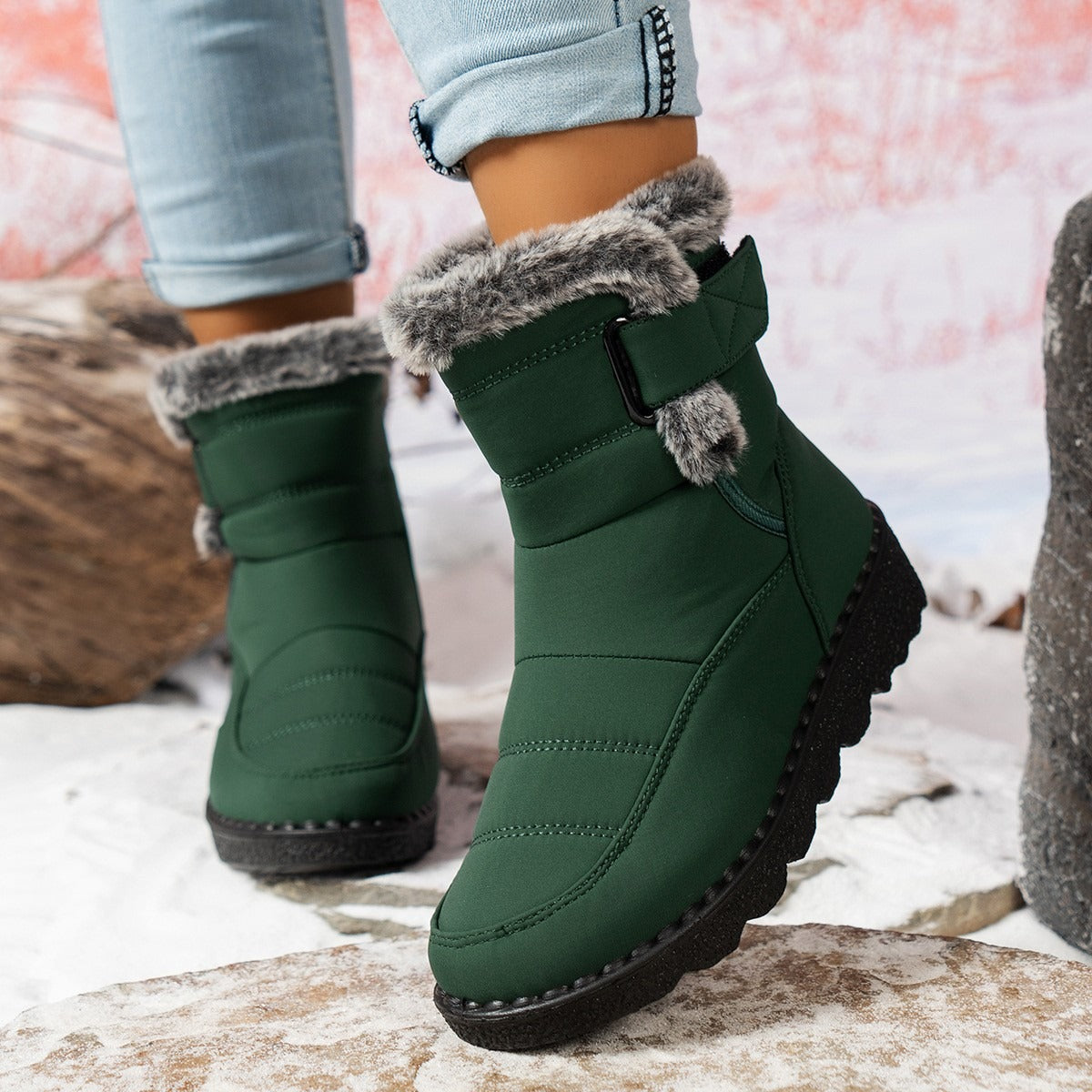 Damen Winterstiefel Wasserdicht Warm Isoliert
