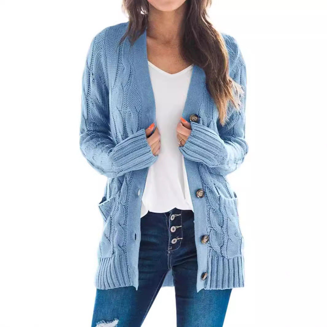 Damen Cardigan Langarm Vielseitig Norvielle