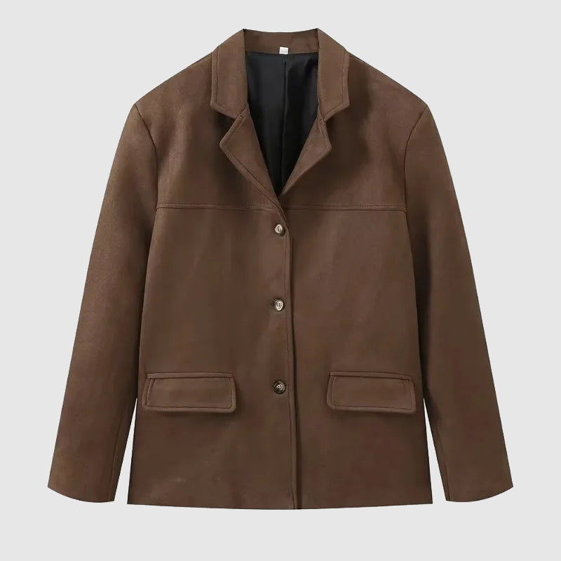Damen Lederjacke Urban Style Locker Sitzend