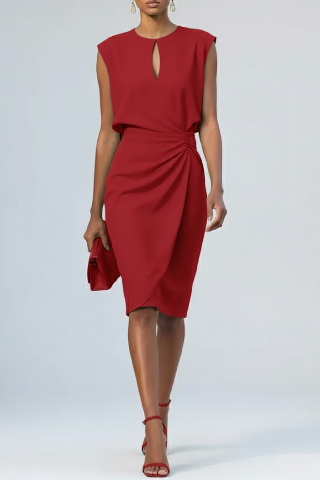 Damen Cocktailkleid Midi