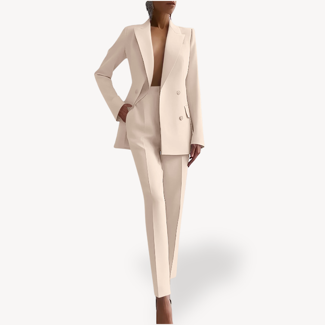 Damen Maßgeschneiderter Blazer mit Hose Zweiteiliges Anzugset