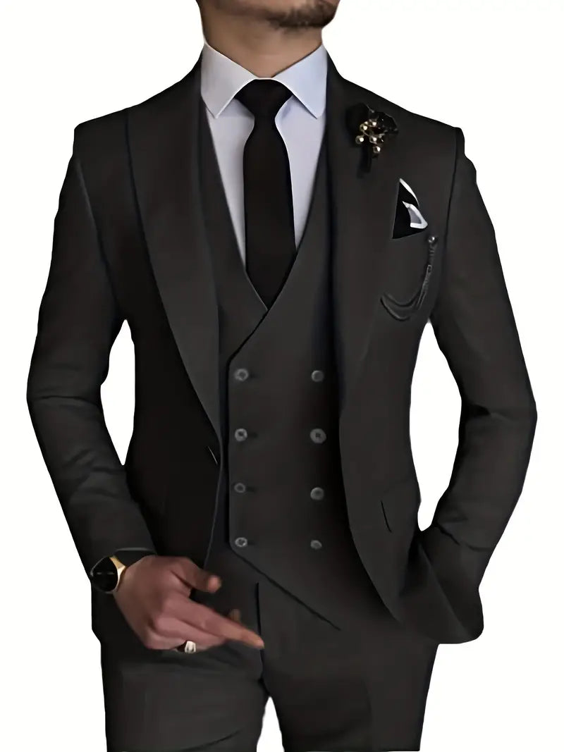 Herren Business-Anzug Blazer, Weste und Hose