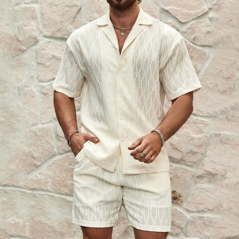 Herren Sommer Set Hemd Shorts