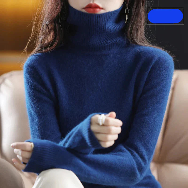 Damen Kaschmirkragenpullover Weich