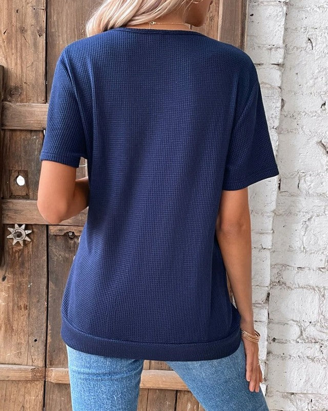 Damen Strickshirt V-Ausschnitt Fein
