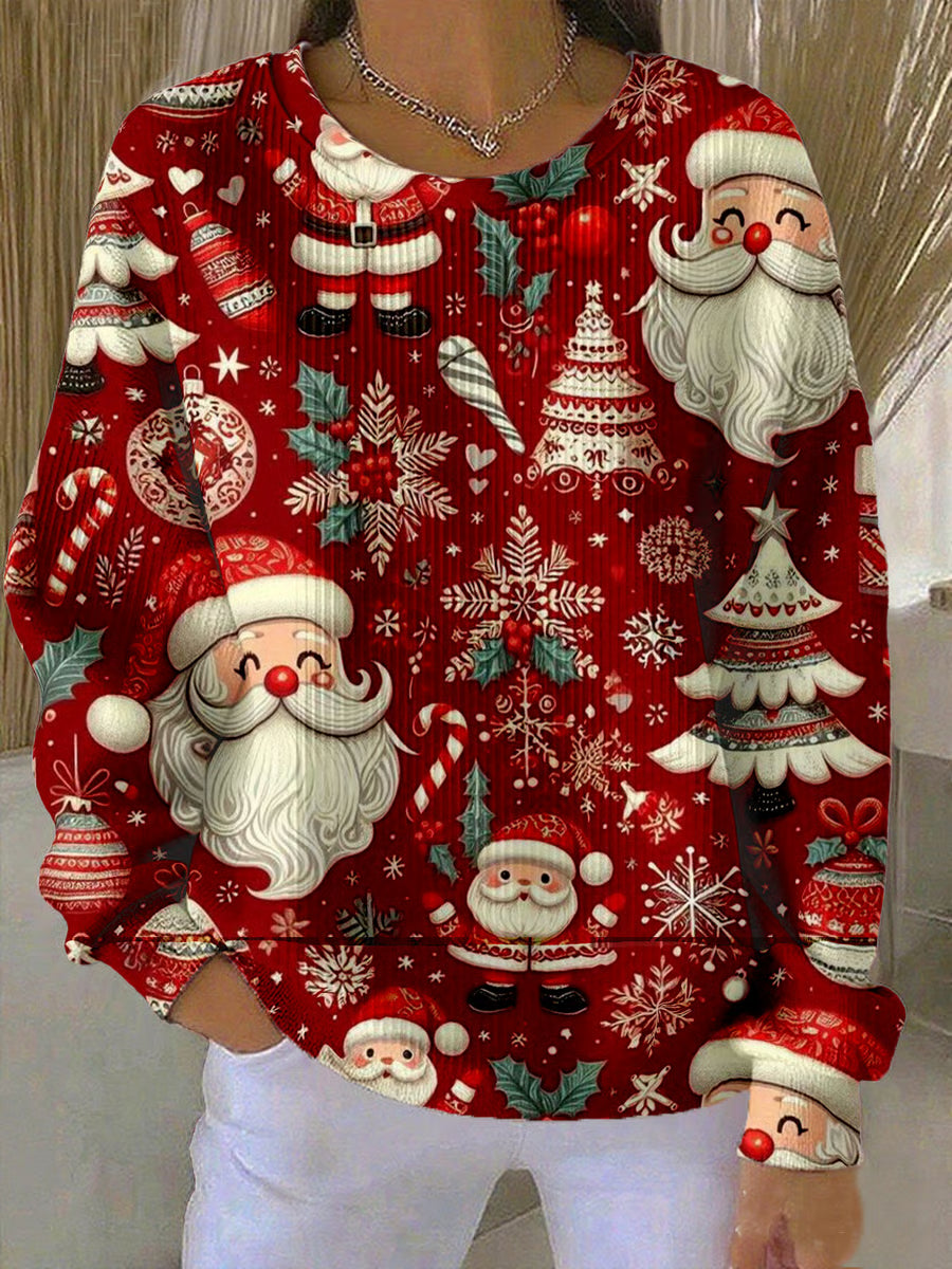 Damen Weihnachtsstrickpullover Festlich Muster - Norvielle