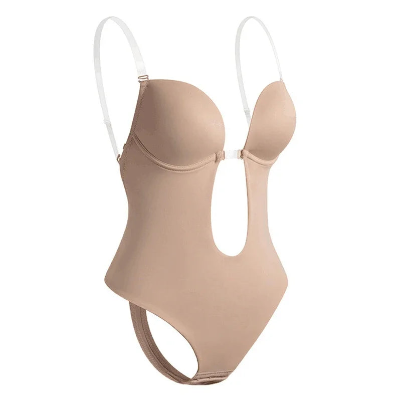 Damen Body Offener Rücken Spitze Elegant