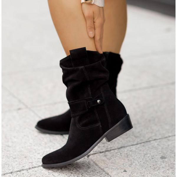 Norvielle Damen Stiefelette Reißverschluss