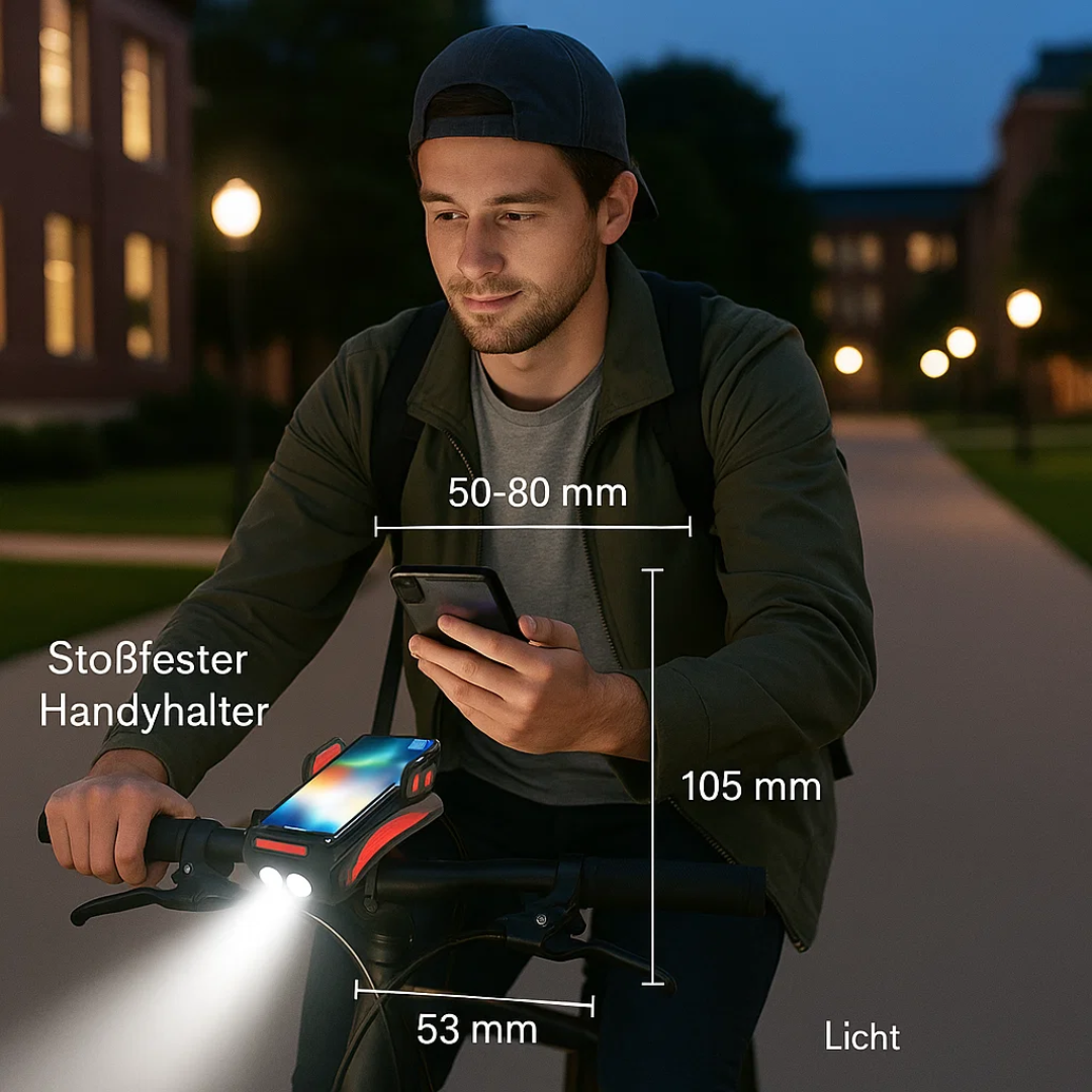 Fahrradlicht 4-in-1 mit Powerbank 1500 Lumen LED
