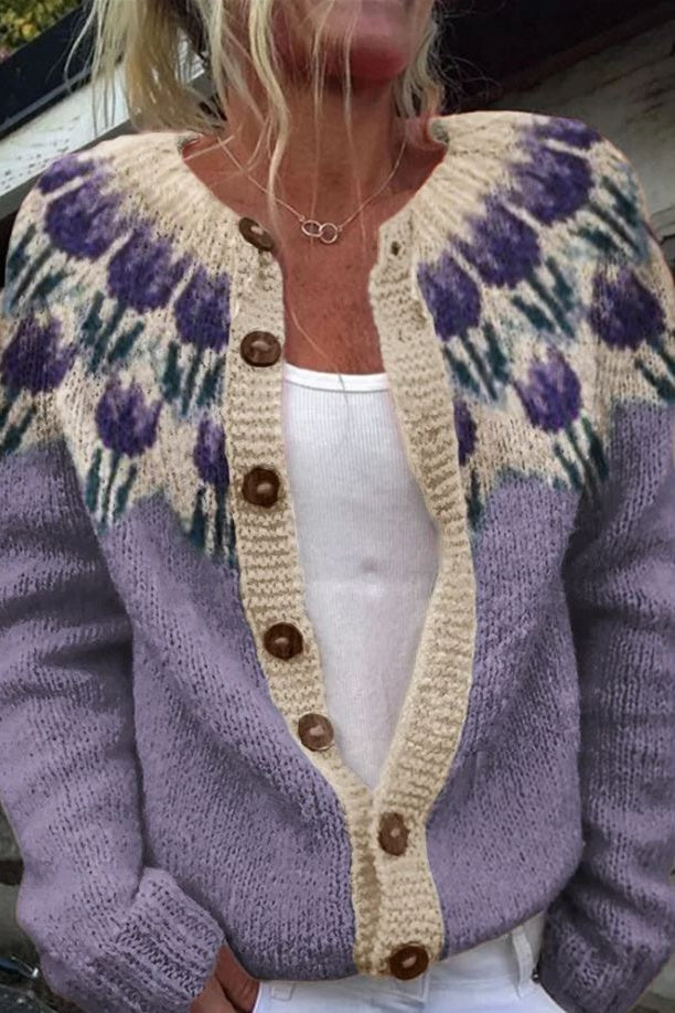 Keysha Damen Blumen-Cardigan