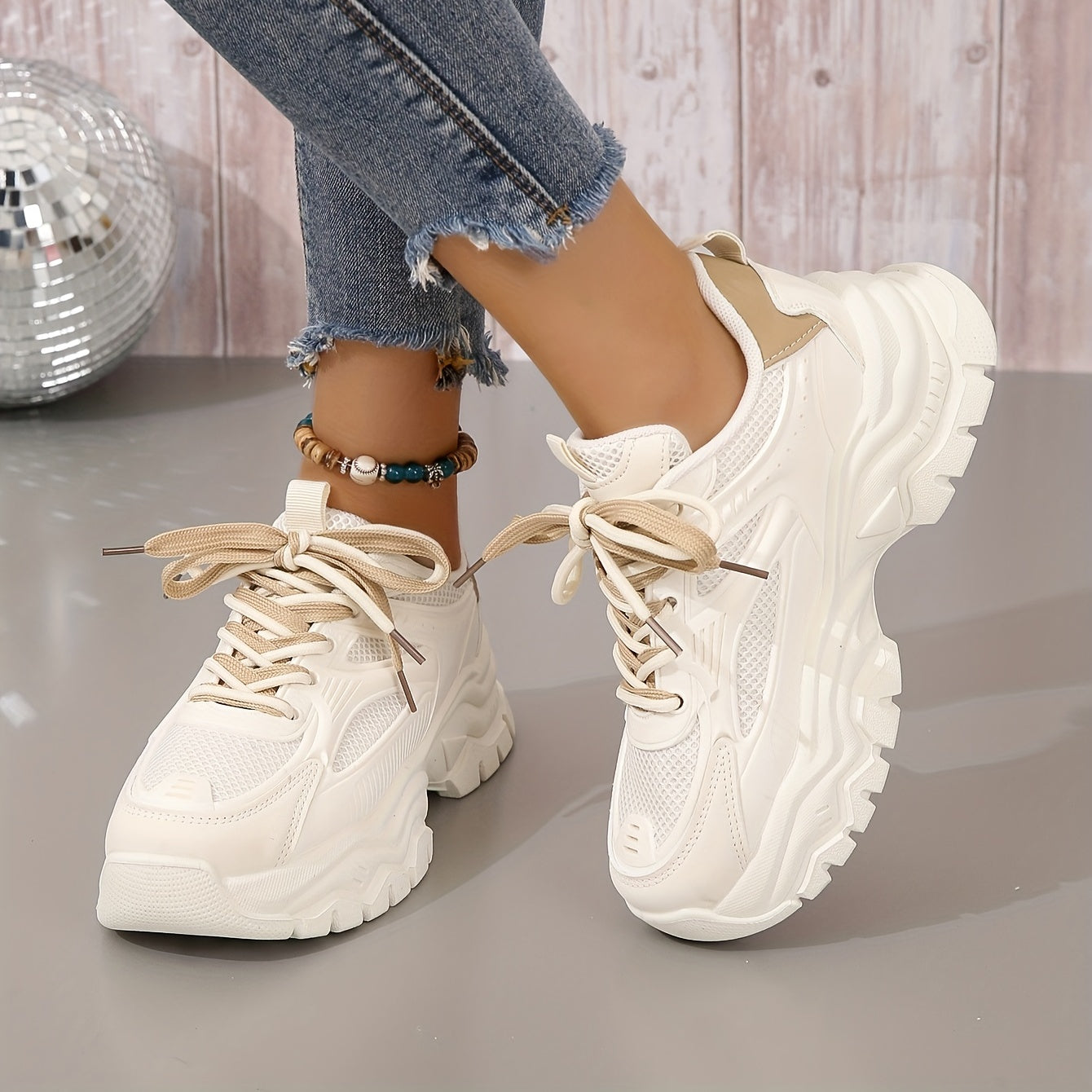 Norvielle Damen Plateau Sneaker Moderner Look
