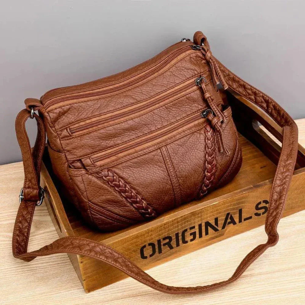 Elegante Damen Lederhandtasche