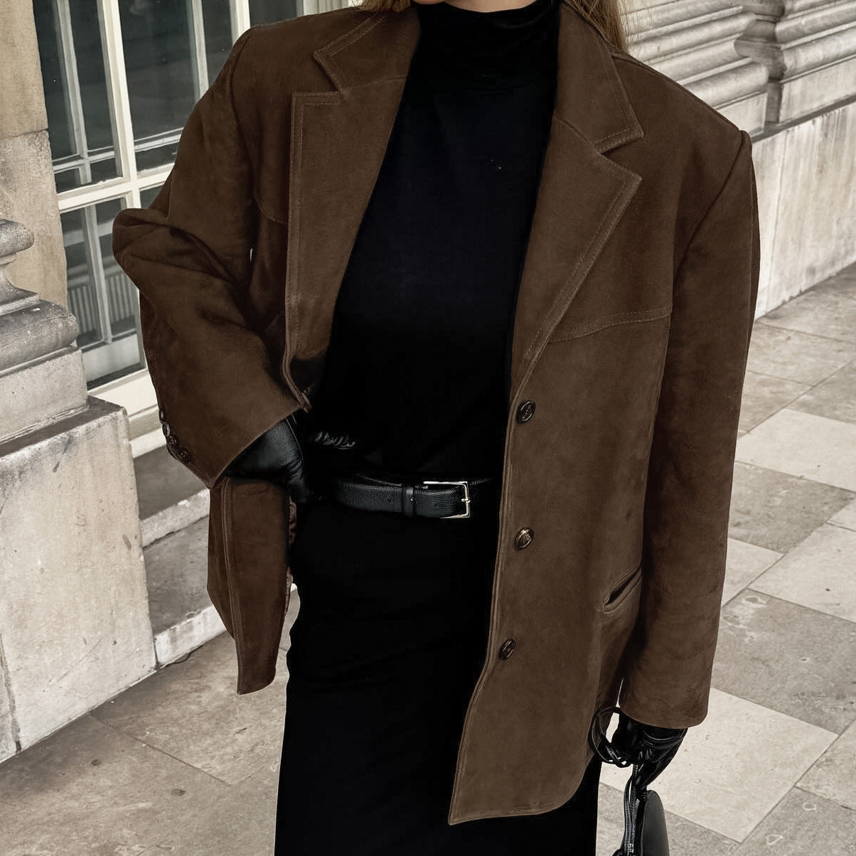 Damen Oversize Blazer Business Freizeit