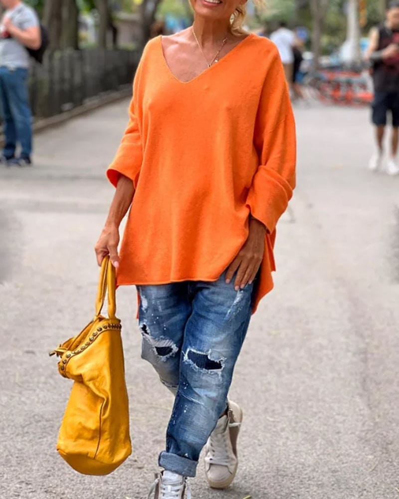 Norvielle Damen Übergroßer Pullover