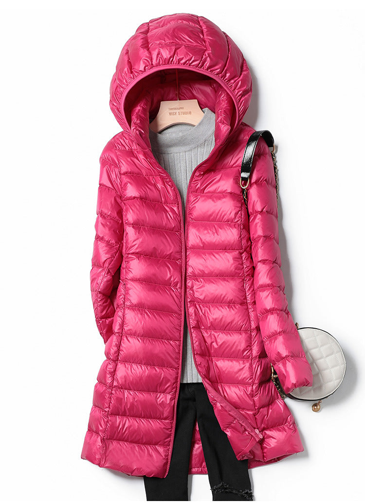 Damen Ultraleichte Lange Jacke