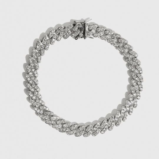 Havanna Damen Fußkette Silber Kaltgeschmiedet