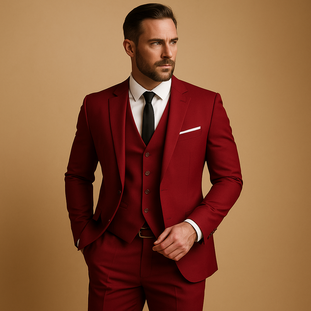 Herren Anzug 3-teilig Einreiher
