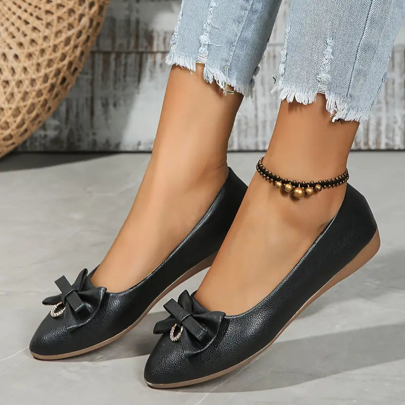 Damen Schuhe Schleifen Pumps Elegant