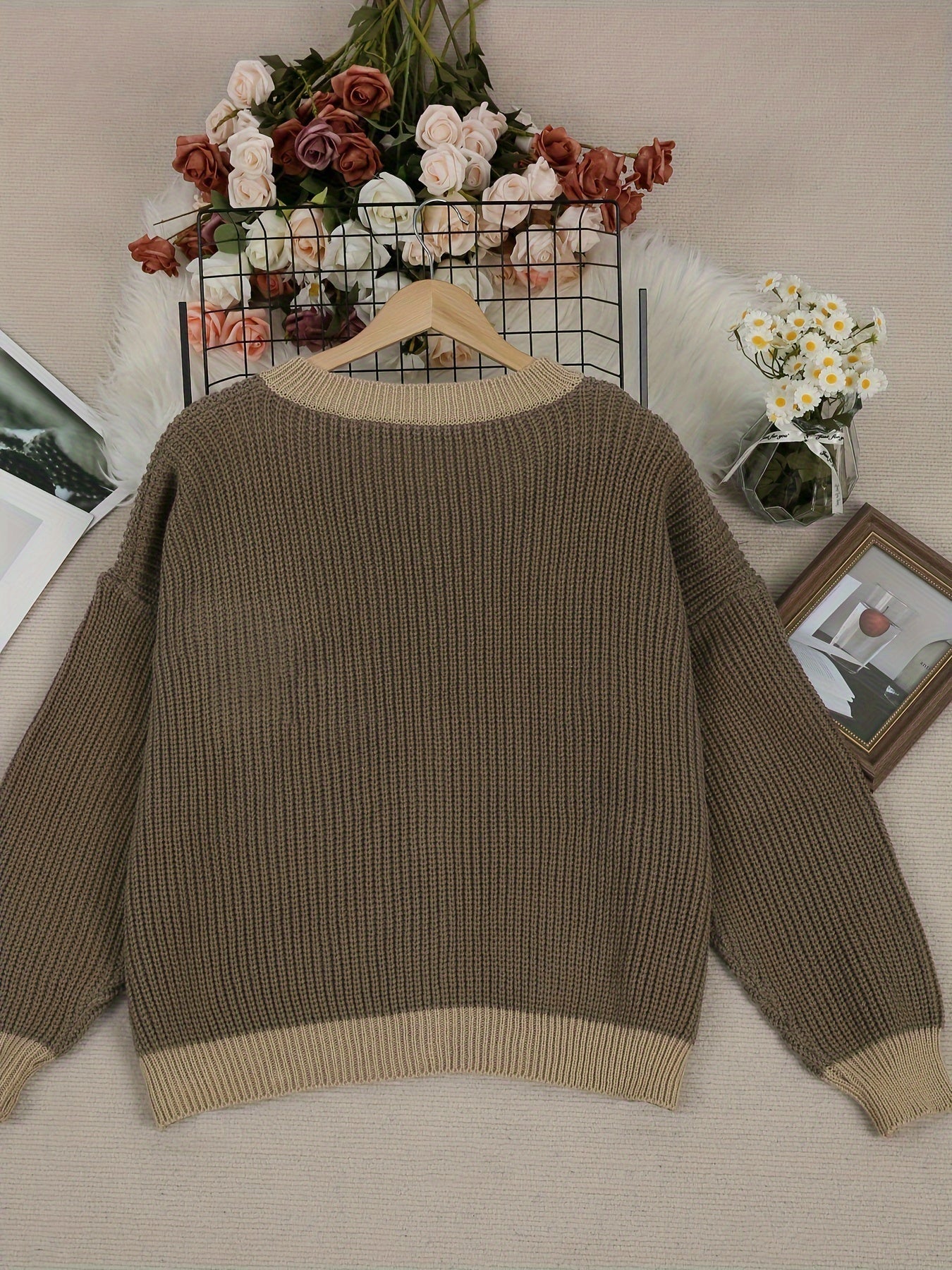Marcelline Stricktaschenmantel Damen Wollmantel Beige