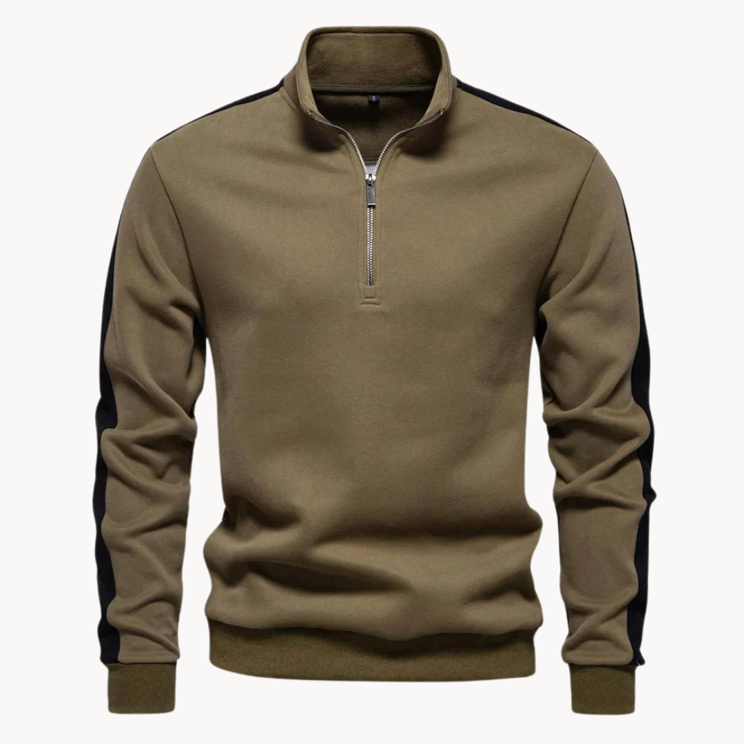 Norvielle Damen Pullover Viertelreißverschluss