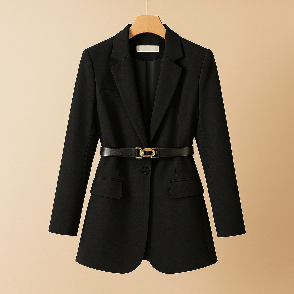 Damen Blazer Taillierte Strukturierte Silhouette