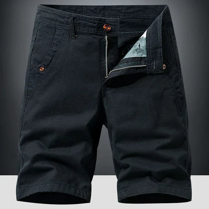 Herren Chino Shorts Klassisch Mit Reißverschluss Beige
