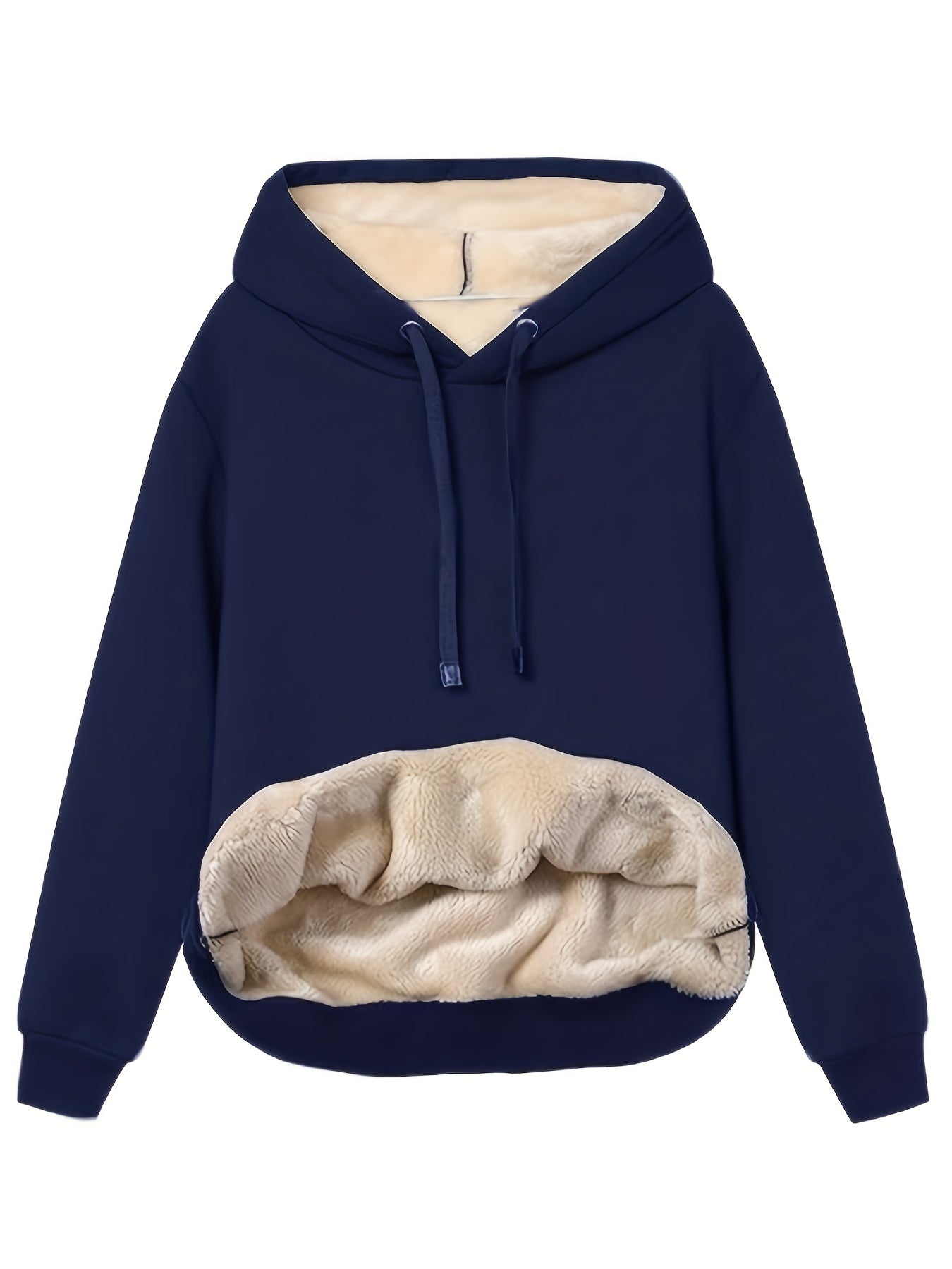 Damen Fleece Hoodie Warm Winterlich