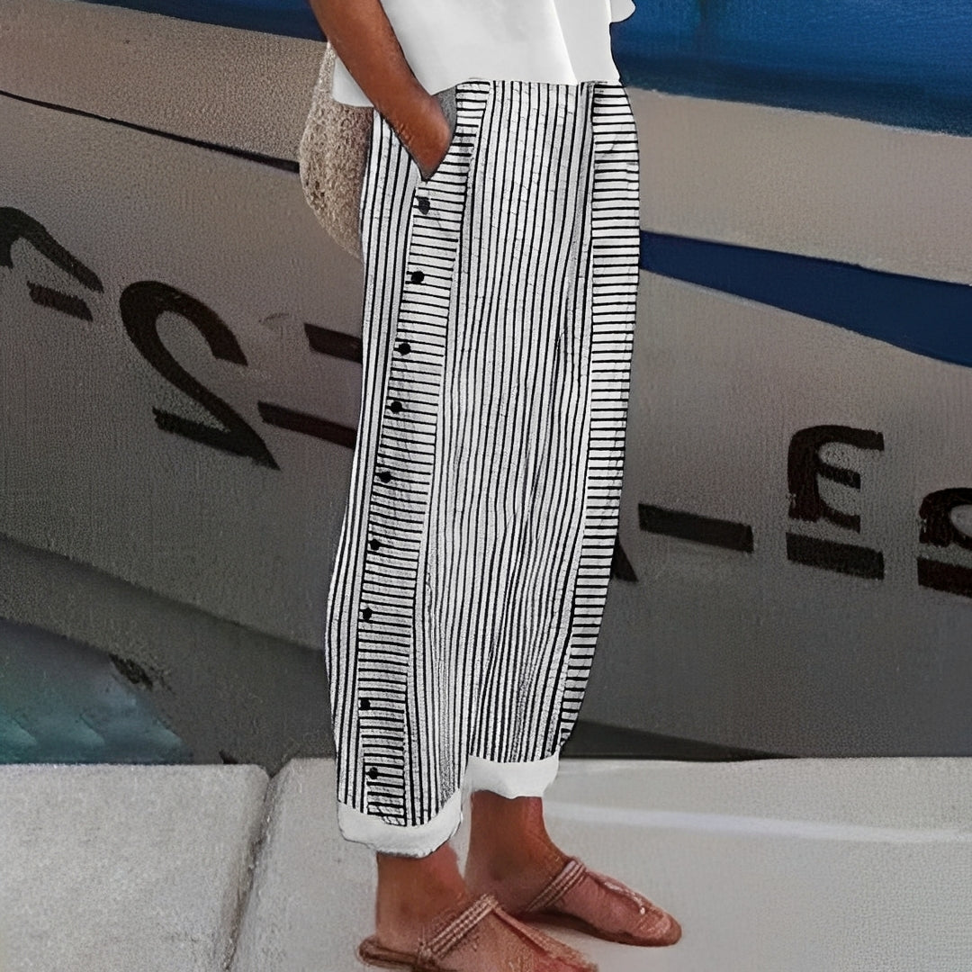 Damenhose Streifen Bequem