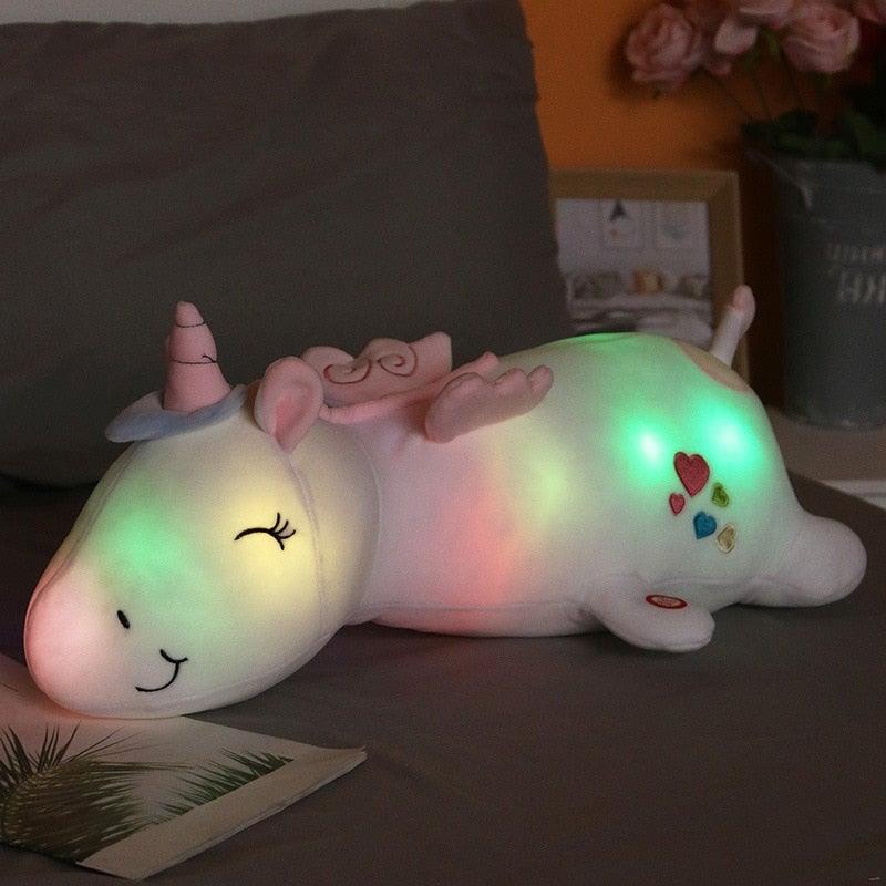 Lunacorn Leuchtendes Einhorn Plüsch Regenbogen-LEDs