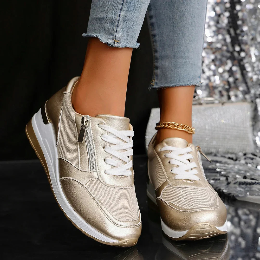 Damen Plateau Sneaker für Gehen