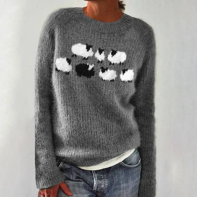 Retro-Pullover Gemütlich Damen Pullover