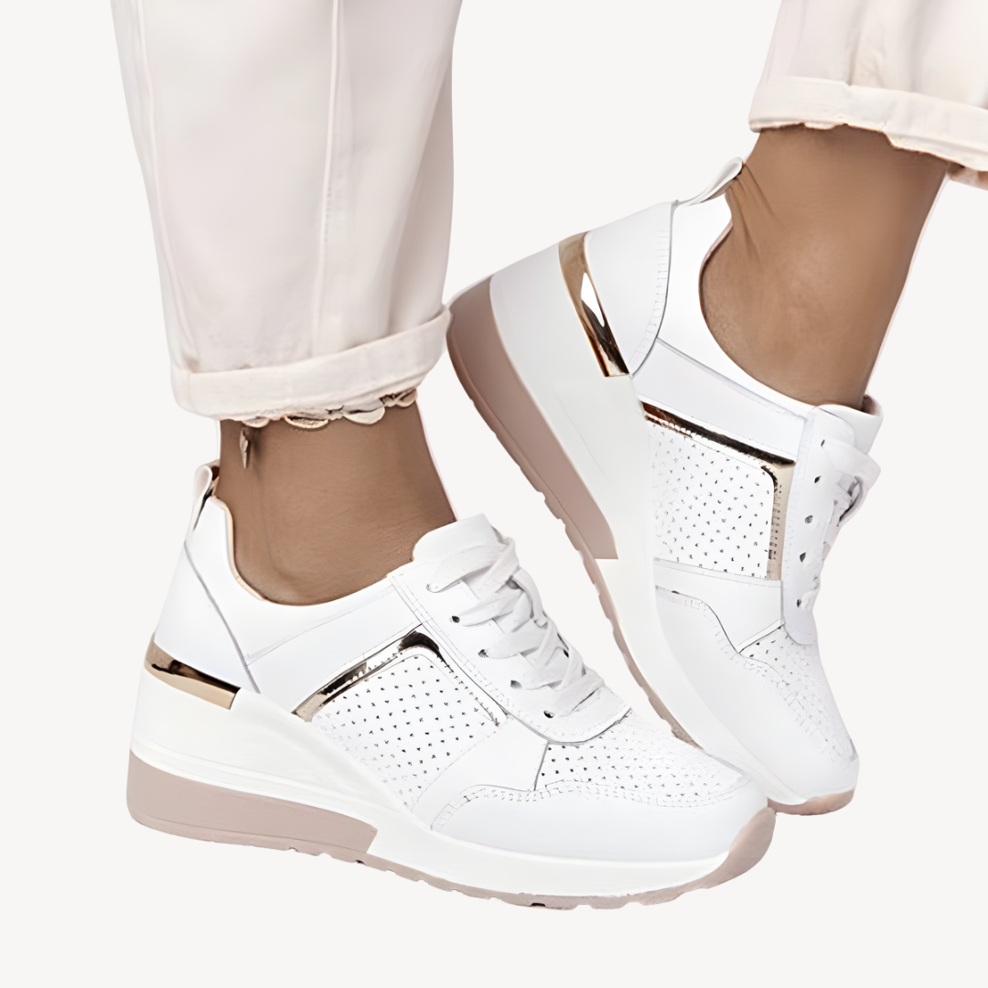 Damen Keil Sneaker Sommer Schuhe