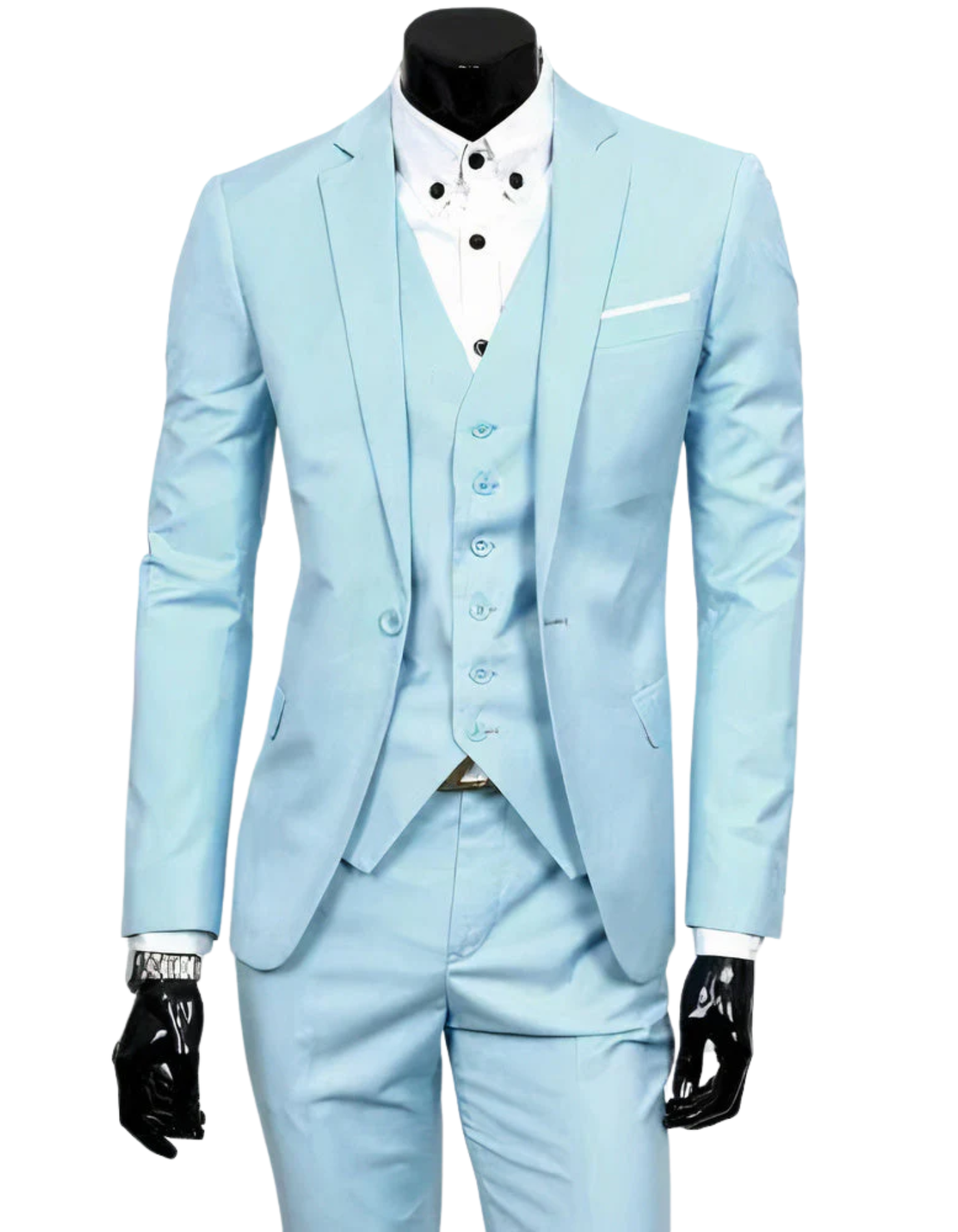 Norvielle Herren 3-Teiliger Anzug Blazer Ärmellose Weste e Hose