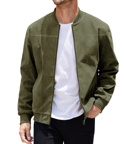 Herrenjacke Doppelreißverschluss Lederjacke e Herrenjacke